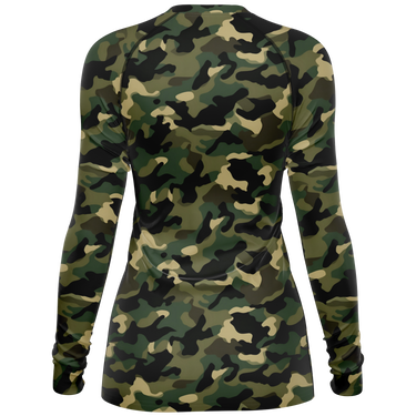 Chokefish™ Long Sleeve Rashguard Camouflage Woman's Shirt-002